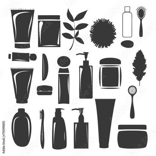 Silhouette toiletries equipment black color only