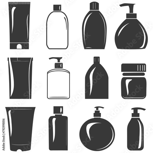 Silhouette toiletries equipment black color only