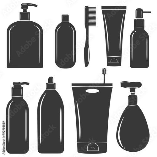 Silhouette toiletries equipment black color only