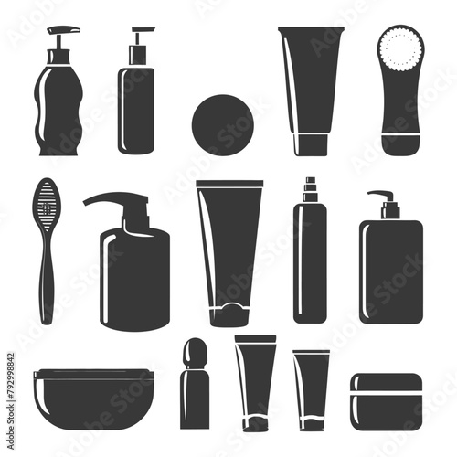 Silhouette toiletries equipment black color only