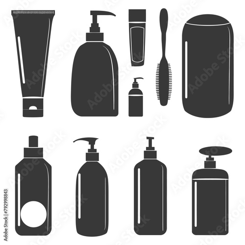 Silhouette toiletries equipment black color only