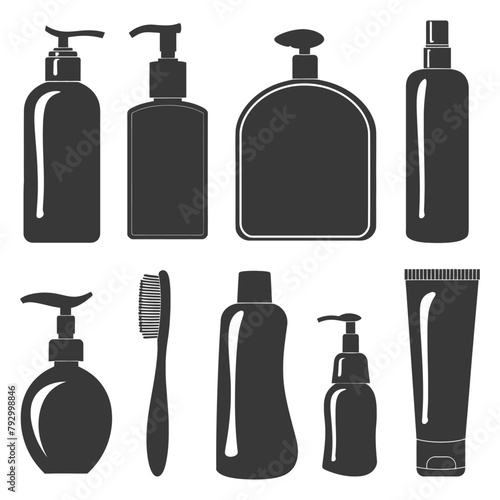 Silhouette toiletries equipment black color only