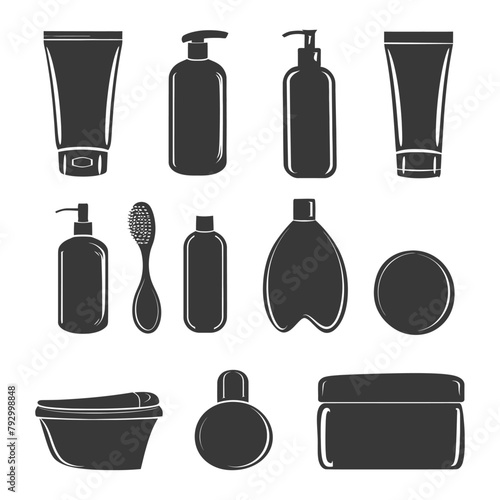 Silhouette toiletries equipment black color only