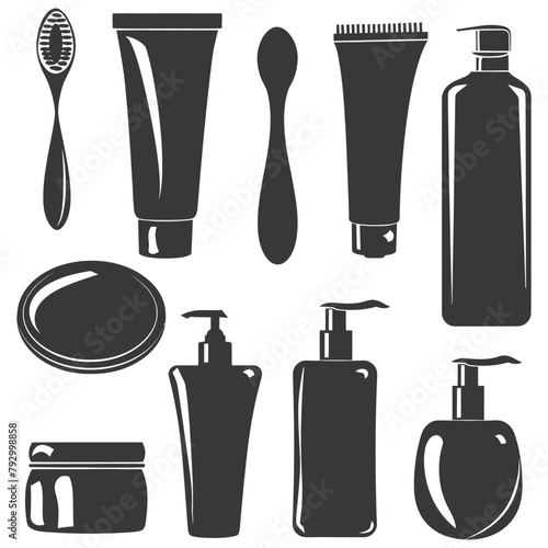 Silhouette toiletries equipment black color only