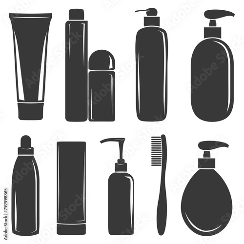 Silhouette toiletries equipment black color only