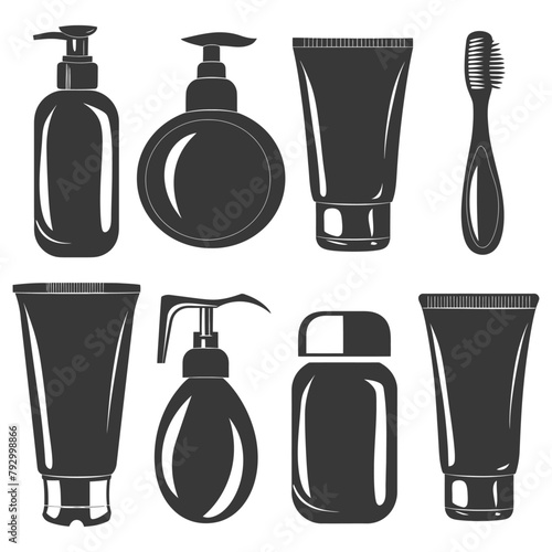 Silhouette toiletries equipment black color only