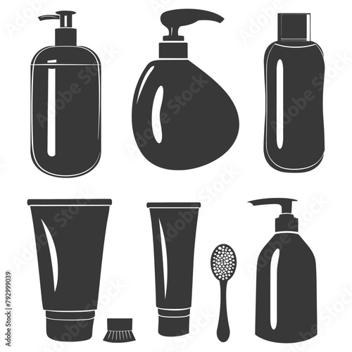 Silhouette toiletries equipment black color only