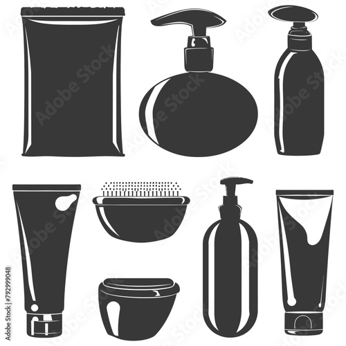 Silhouette toiletries equipment black color only