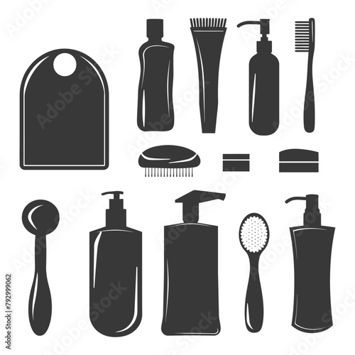 Silhouette toiletries equipment black color only