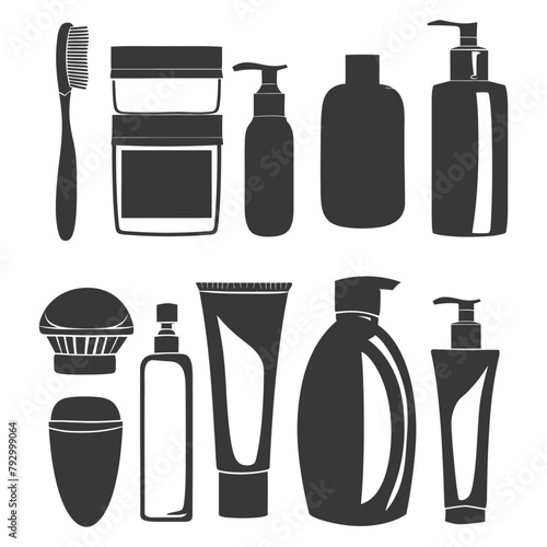 Silhouette toiletries equipment black color only