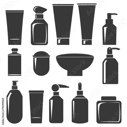 Silhouette toiletries equipment black color only