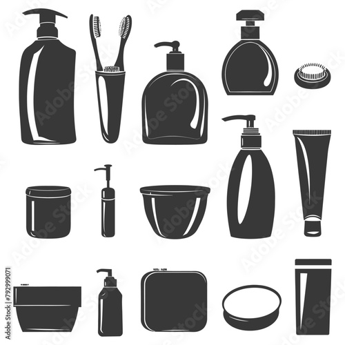 Silhouette toiletries equipment black color only