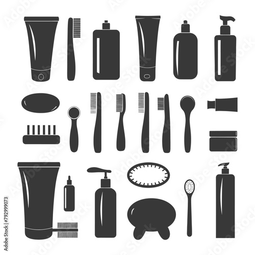 Silhouette toiletries equipment black color only