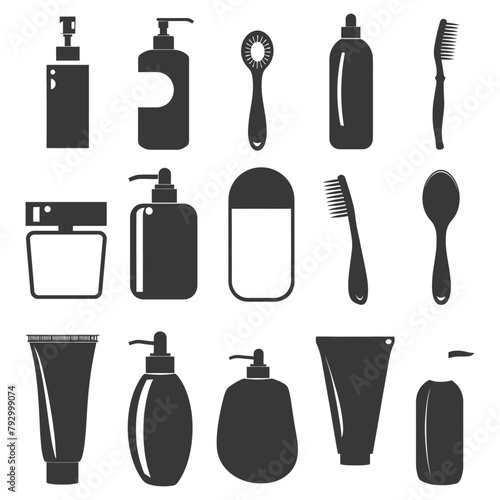Silhouette toiletries equipment black color only