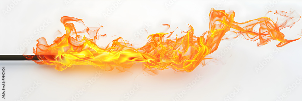 ภาพประกอบสต็อก Burning Torch with fire isolated on white transparent ...