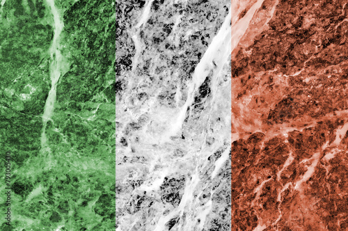 National Flag of the Republic of Ireland on a marble texture