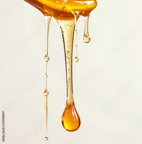 Wallpaper Mural A spoonful of honey drips down a spoon Torontodigital.ca