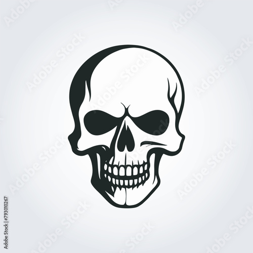 skull logo icon lineart