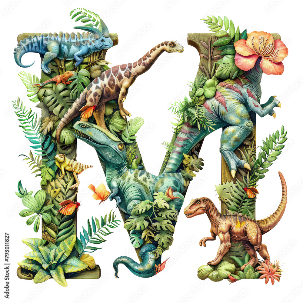 Fototapeta premium dragon alphabet clipart