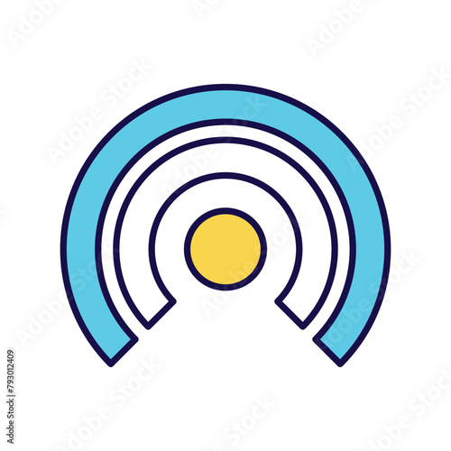 hotspot icon with white background vector stock illustration