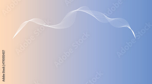 Peach Puff color and Cornflower Blue color gradient with smooth line art Blank background for product display, product advertising backdrop,luxury-3d-background, modern-abstract-background, product 3d