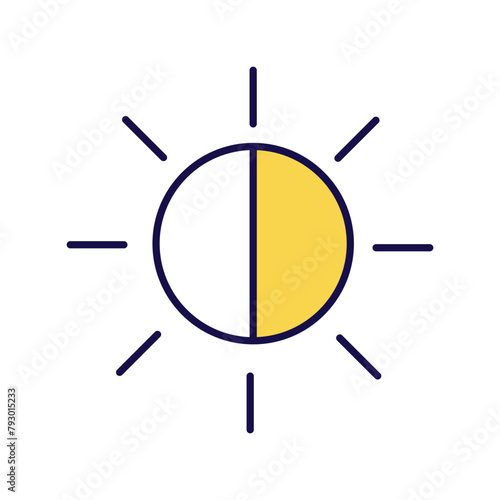 brightness icon with white background vector stock illustration