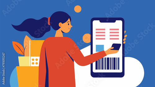 A person using a barcode scanning app to compare prices and find the best deal.