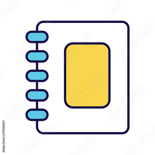 phone book icon with white background vector stock illustration