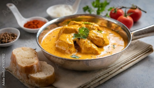 Tasty butter chicken curry dish from Indian cuisine 