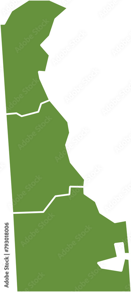 outline drawing of delaware state map. outline drawing of delaware state map.