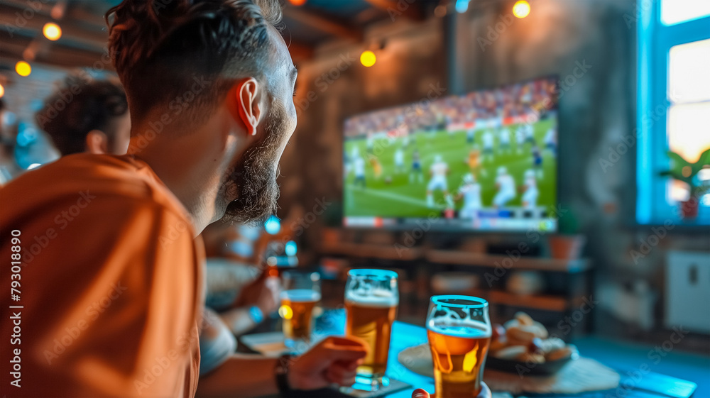 Young people gathered to watch a football match on TV. They settled comfortably on the couch, completely immersed in the atmosphere of the game. Young people gathered to watch a football match on TV. They settled comfortably on the couch, completely immersed in the atmosphere of the game.