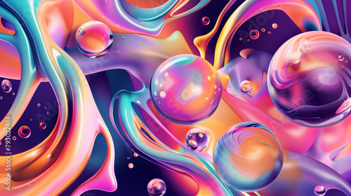 Dynamic abstract background elements enrich compositions with depth and visual allure. Versatile icons, from swirls to splashes, bubbles, and gradients, ensure modern and captivating visuals. photo