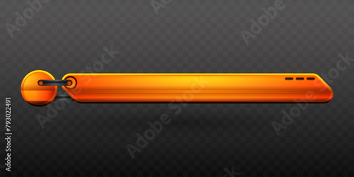 Orange Colored Modern Lower Third Title Banner for Video Broadcast Presentation