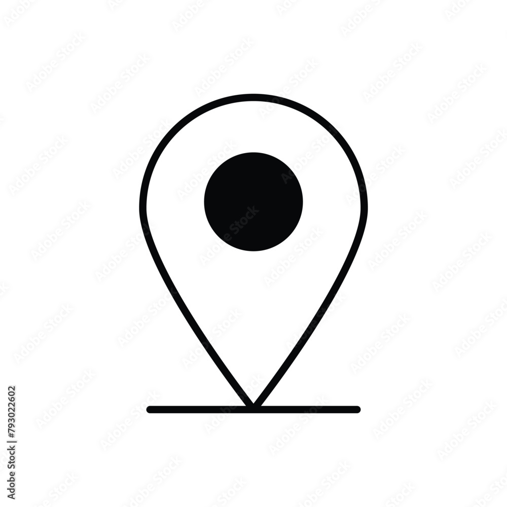 location icon with white background vector stock illustration location icon with white background vector stock illustration