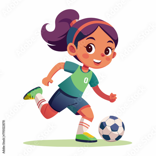 soccer-girl--illustration-featuring-a-girl-running