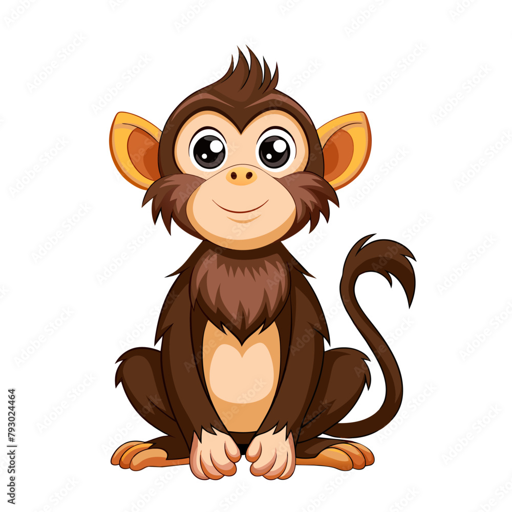 Fototapeta premium happy funny monkey smiling