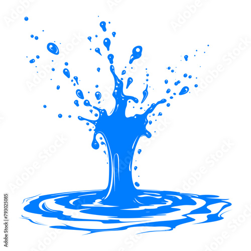 blue paint ink water liquid splash one color