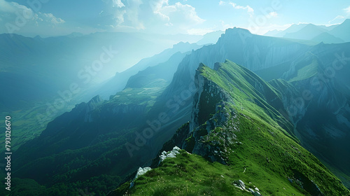 Panorama of the Chablais Alps