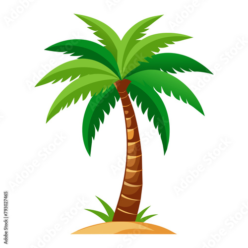 palm tree icon, vector illustration