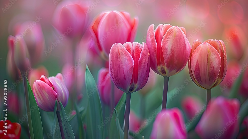 Fototapeta premium Delight in the vibrant beauty of tulips