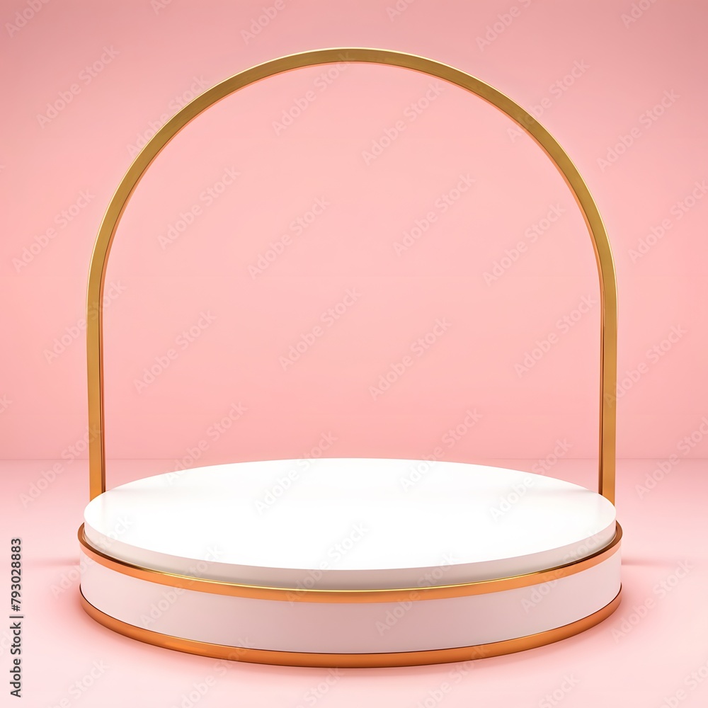 frame mockup podium with pastelbackground frame mockup podium with pastelbackground