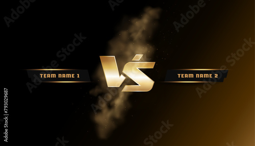 vs versus conflict fight battle screen and comparison futuristic elegant lower third for soccer football sports background