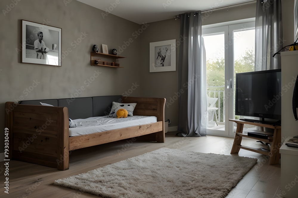 Fototapeta premium luxury comfortable bedroom