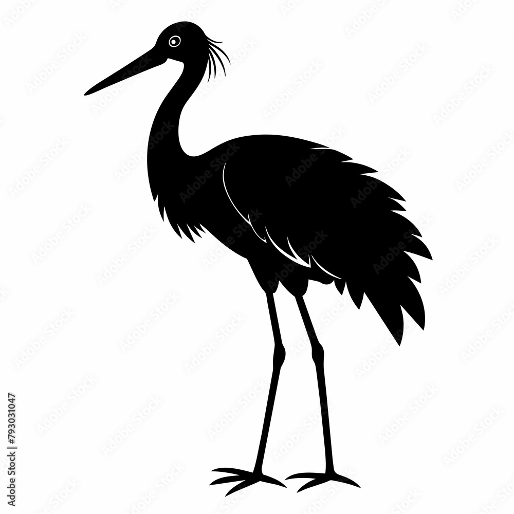 stork silhouette vector illustration stork silhouette vector illustration