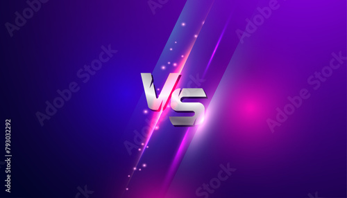 vs versus screen for fight battle or comparison futuristic banner and colorful lower third for soccer football sports vector Background