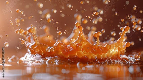 Delicious Caramel Splashes in Motion Generative AI