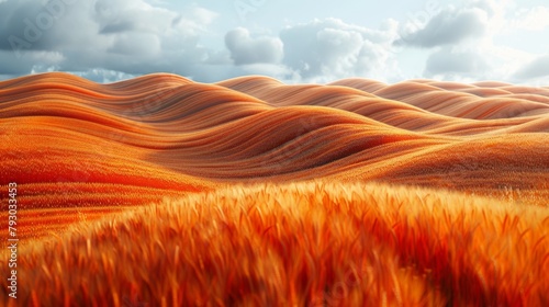 Boundless Golden Wheat Fields at Peak Ripeness Generative AI photo