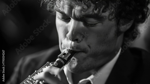 A clarinetists breath becomes music, the alchemy of air and emotion,