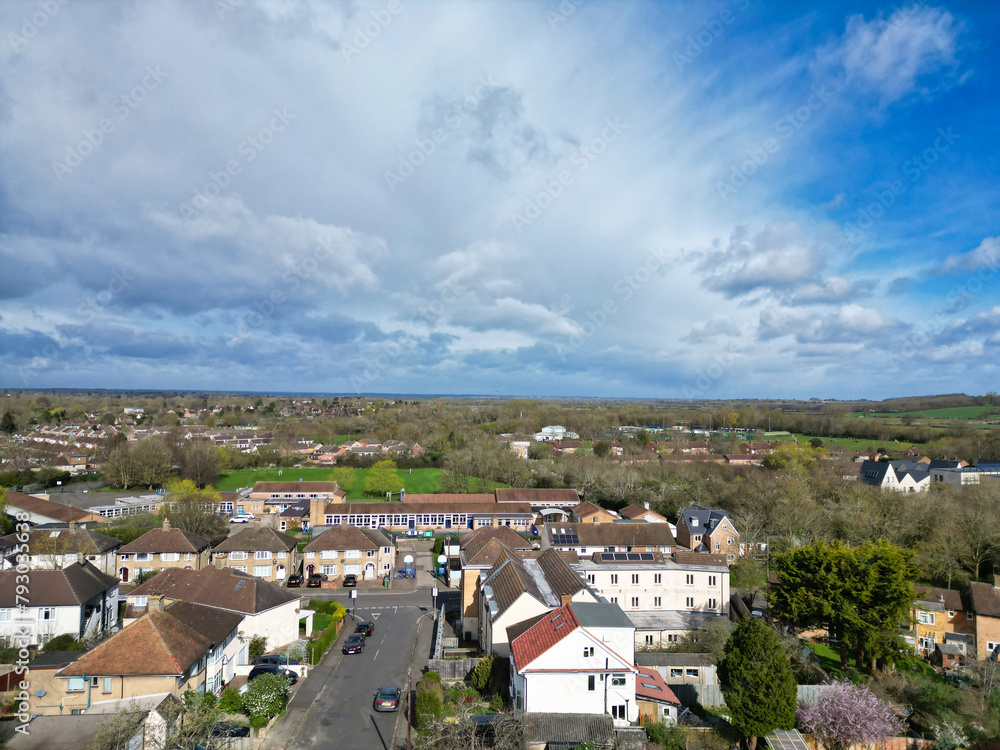 Fototapeta premium High Angle View of British Historical City of Oxford, Oxfordshire, England United Kingdom. March 23rd, 2024