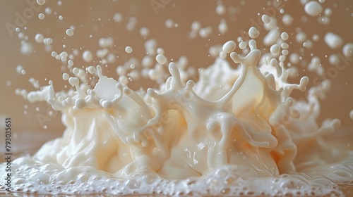 Splash of Dairy Liquid in Mid-Air Generative AI